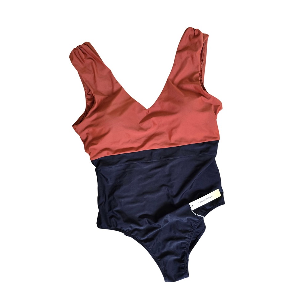 NWT Summersalt The Ruched Backflip Amber & Sea Urchin One Piece Swimsuit Size 16